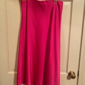 J.Crew Pull-On Slip Skirt in Neon Fuchsia, size M